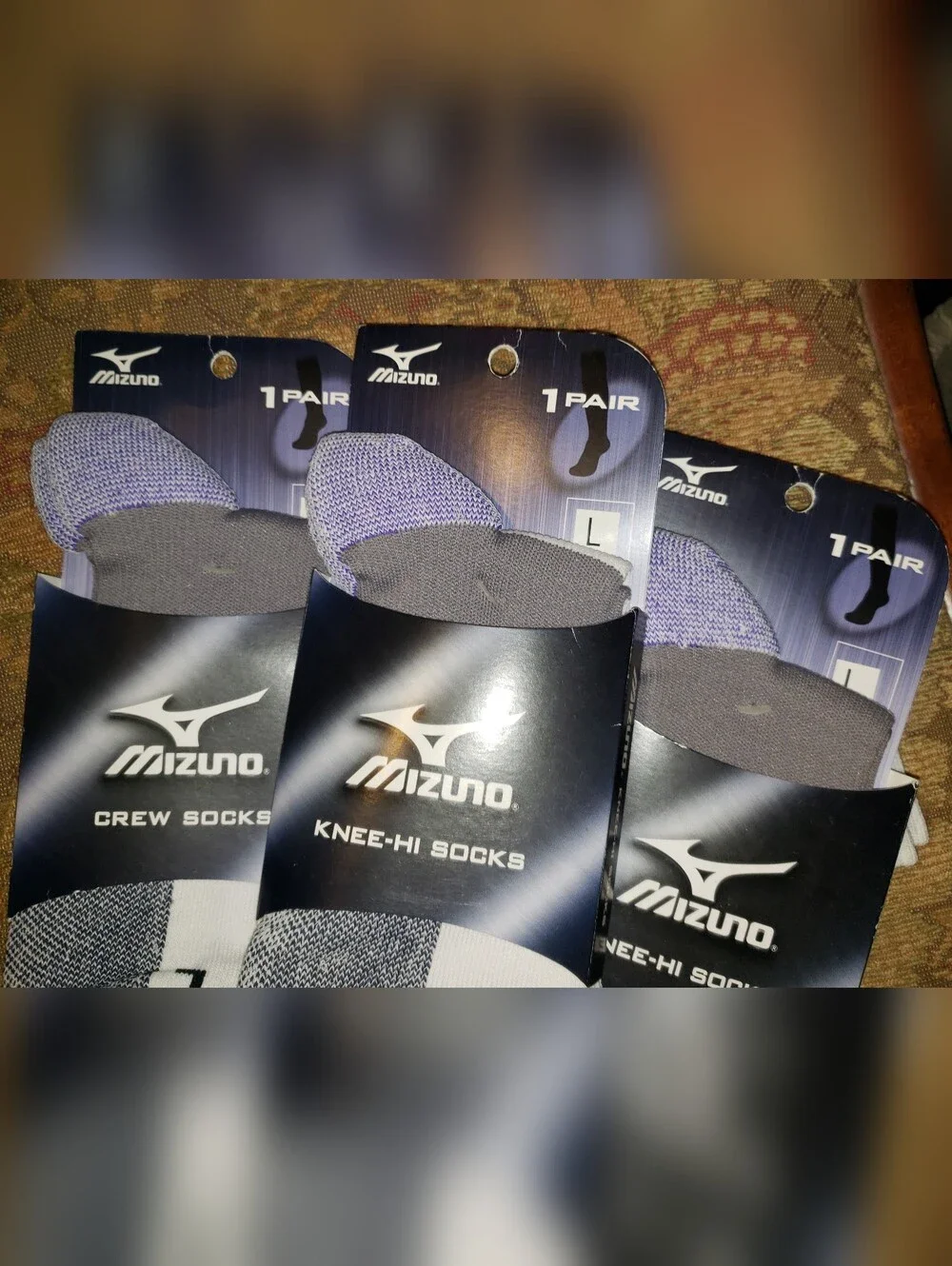 Three (3) Pairs Of New Mizuno Socks